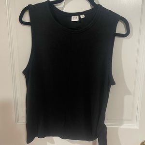 Black tank with side tie